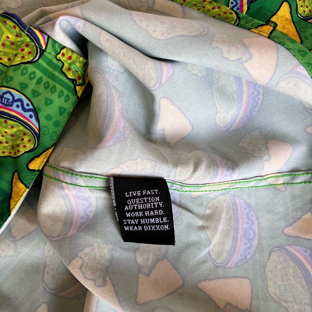 Dixxon Flannel x FIST‎ Chips N Guac Party Wear Short Sleeve Shirt Green Mens 3X - Picture 11 of 13